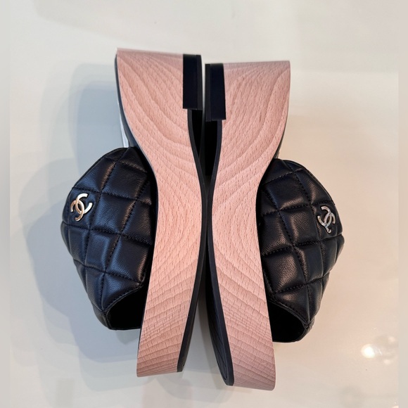 NEW Black Chanel Mules size 39 with box, never worn - Picture 7 of 13